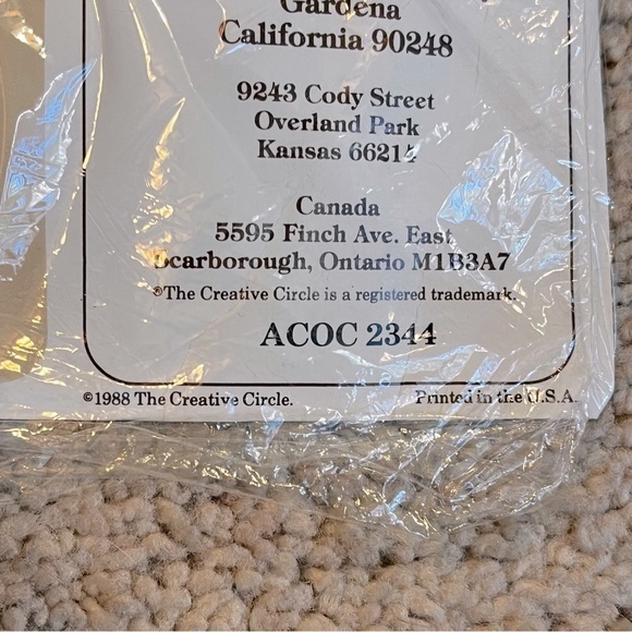 NEW 1988 Creative Circle Embroidery Kit 2346 Canada Goose 13”x13” Sealed Package - Picture 6 of 6